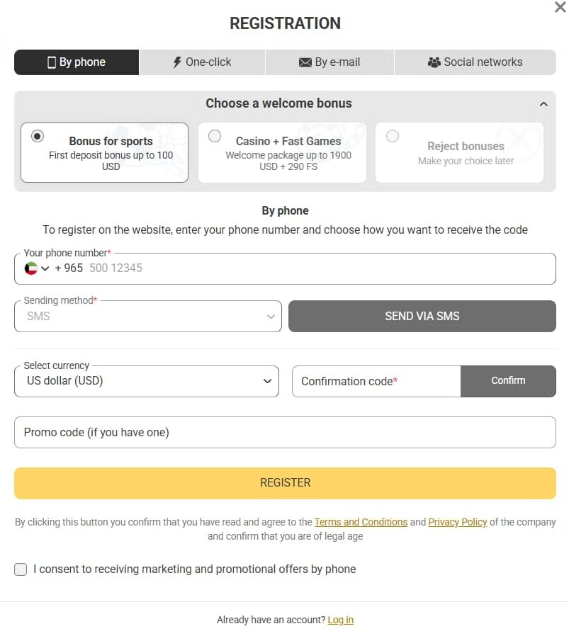Melbet Registration by phone