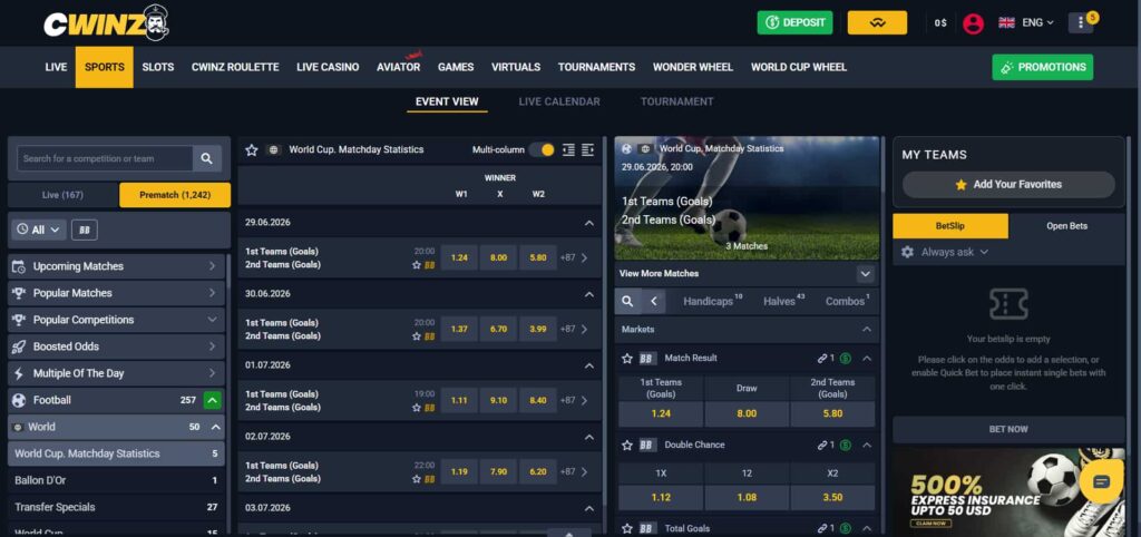 cwinz sports betting page
