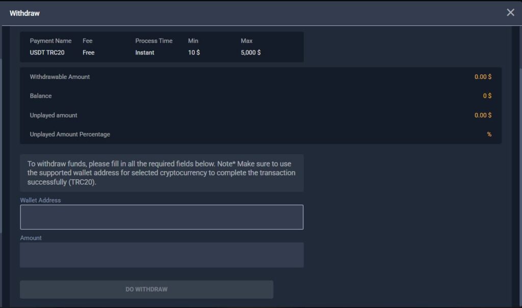 cwinz withdraw usdt