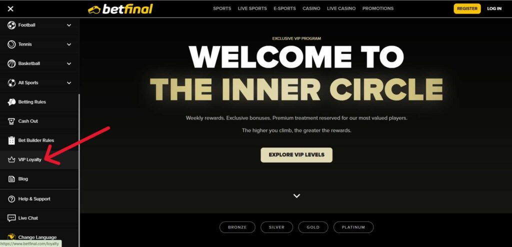 Betfinal VIP